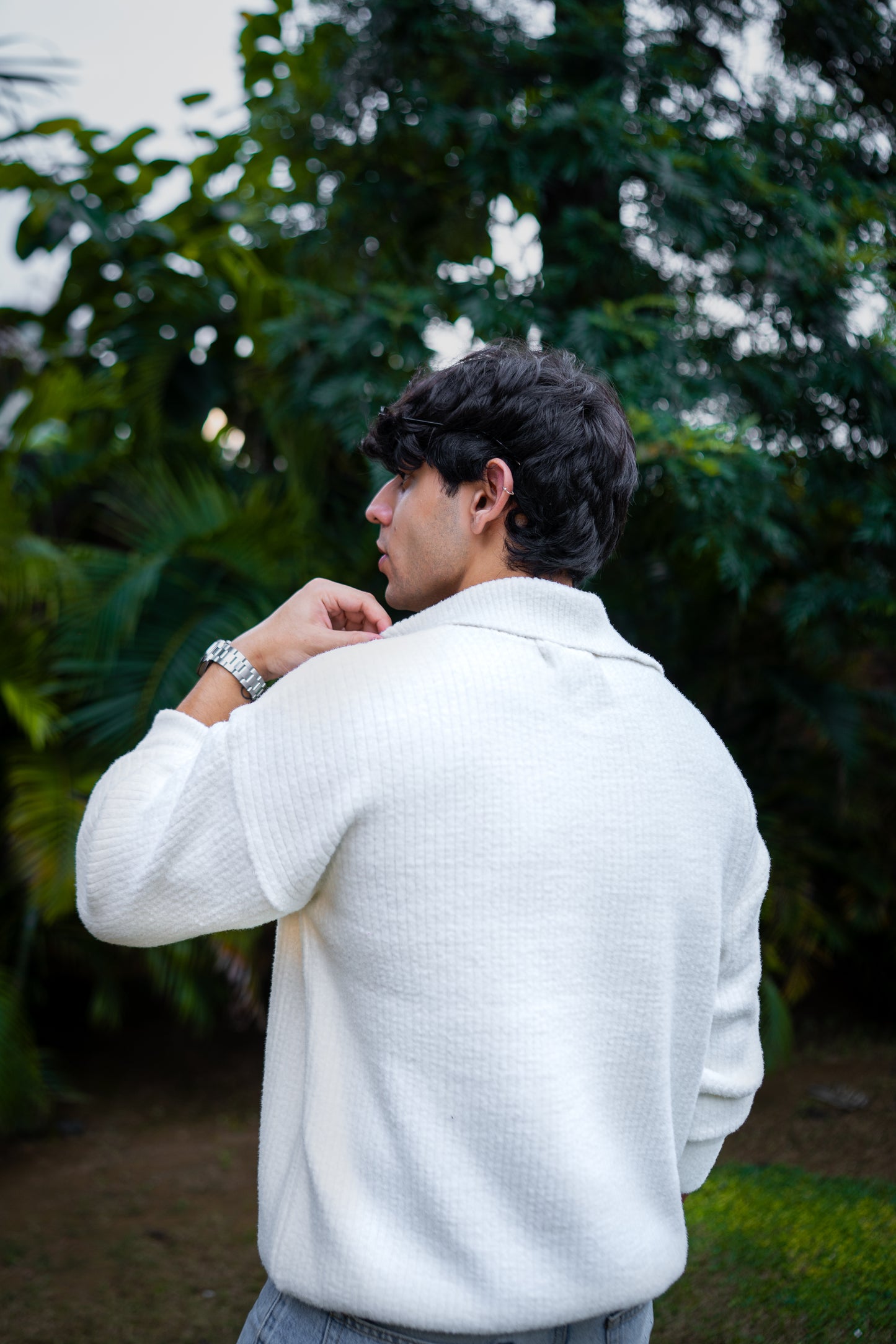 White Floyd Half-Zip