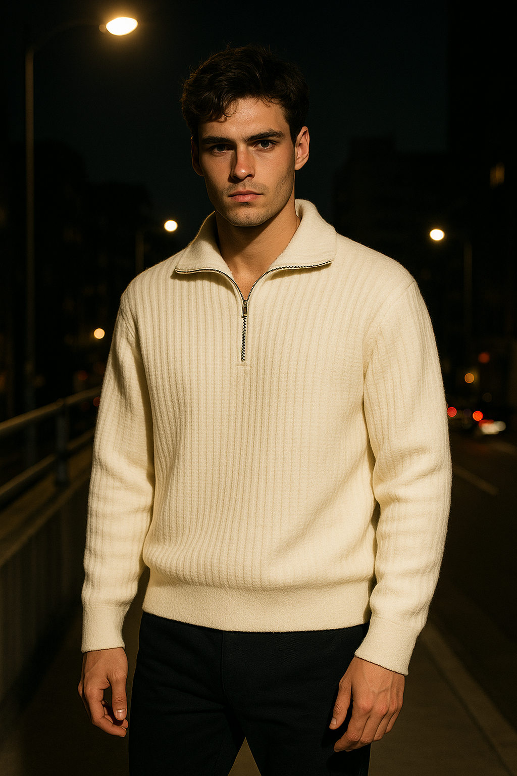 White Floyd Half-Zip